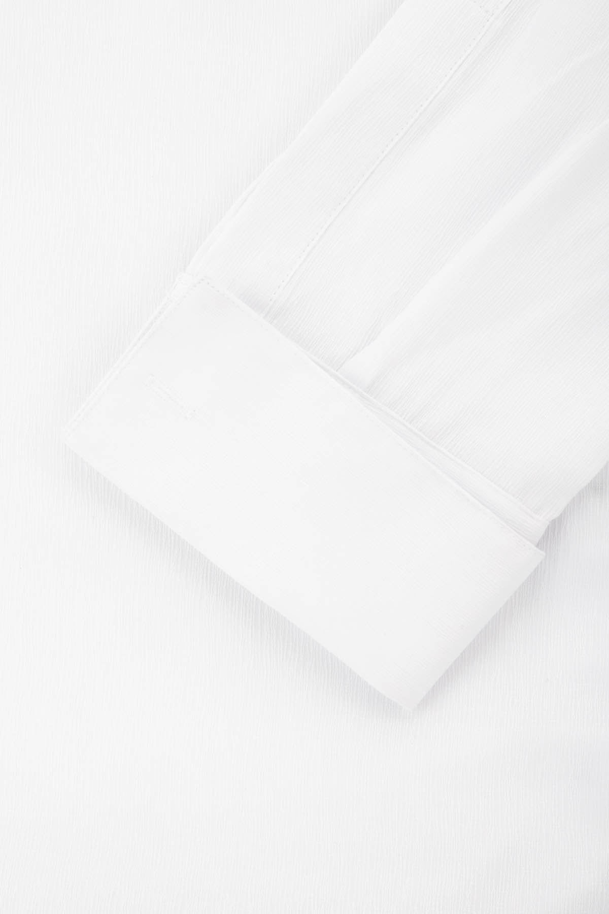 Jacquard White Wingtip Shirt - 3