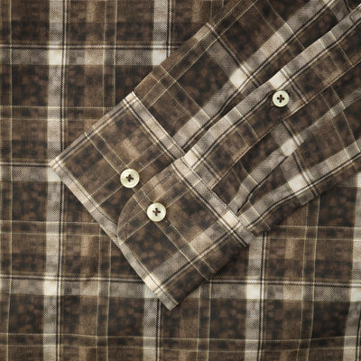 Checked Brown Cotton Casual Shirt