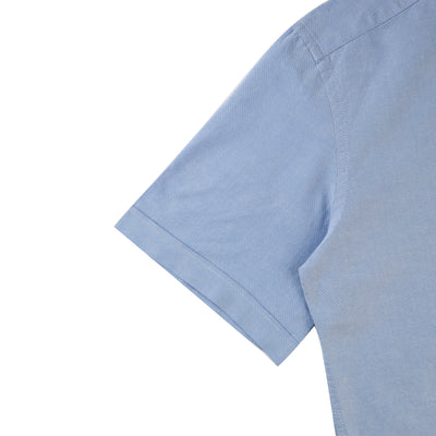 Oxford Light Blue Cotton Short Sleeves Shirt