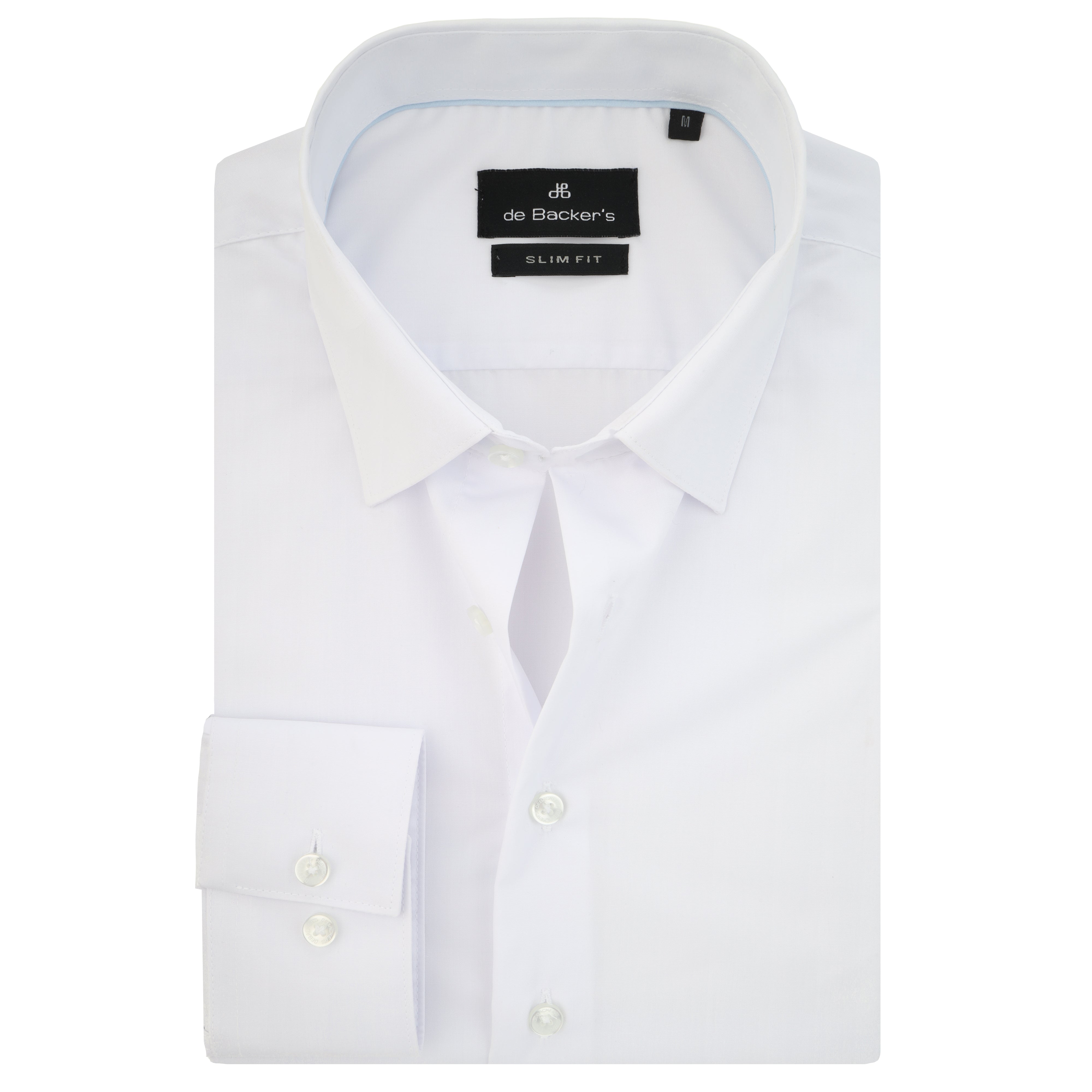 White Slim Poplin Classic Shirts - 1