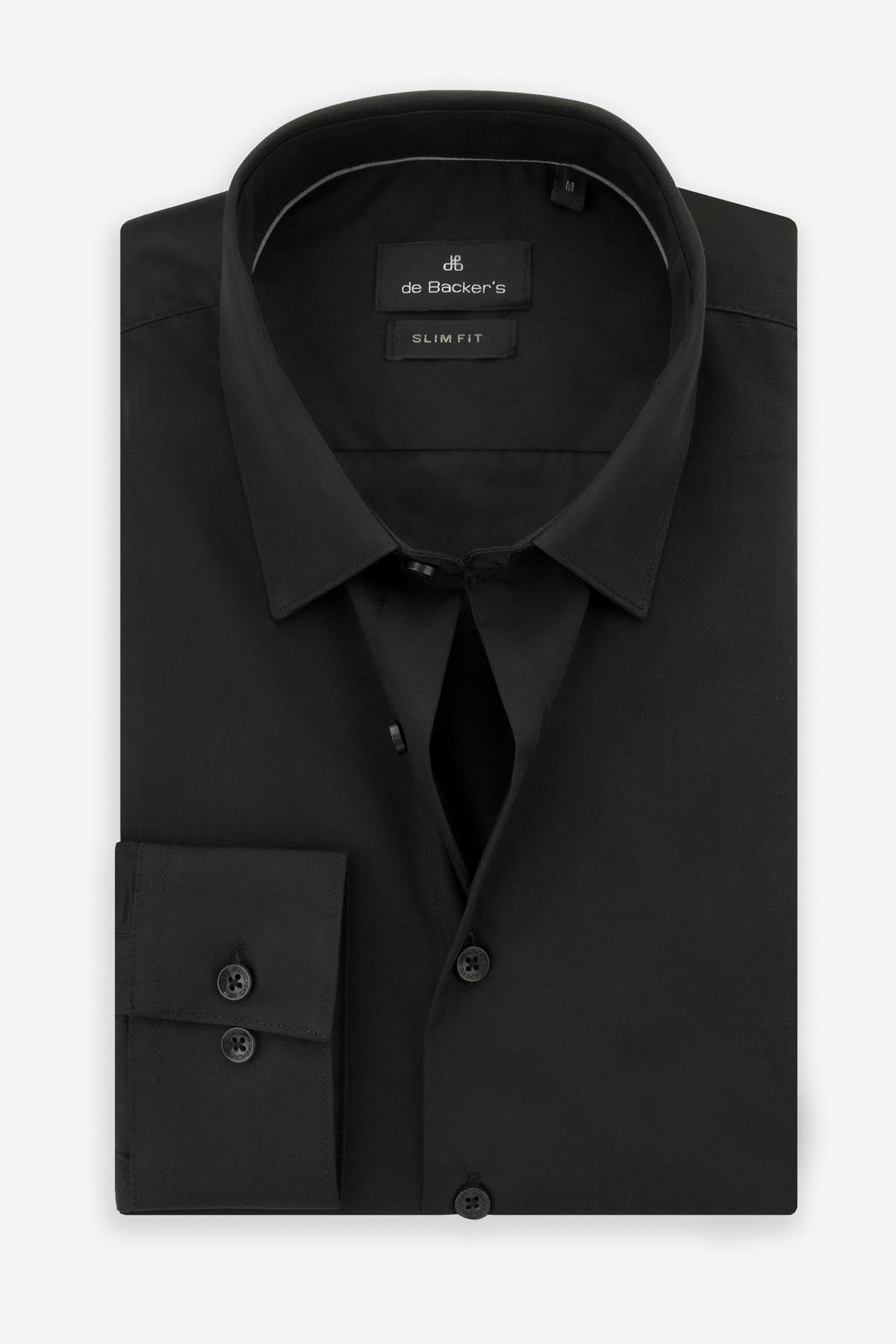Dacron Solid Black Classic Shirt - 1