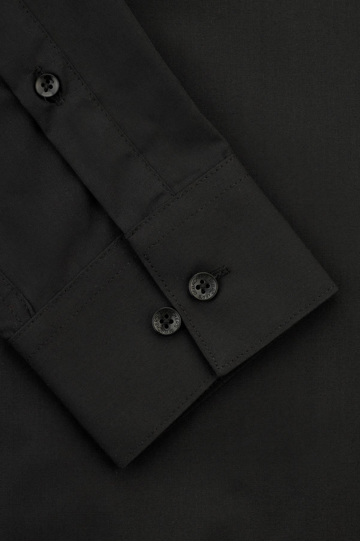Dacron Solid Black Classic Shirt - 3