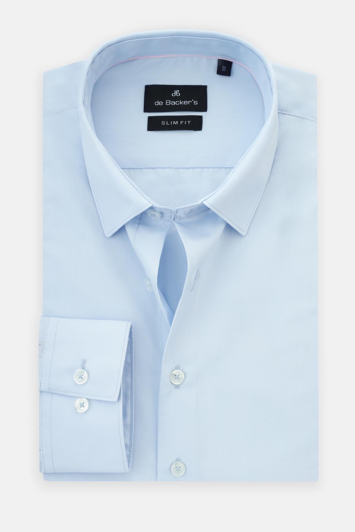 Dacron Solid Light Blue Classic Shirt - 1