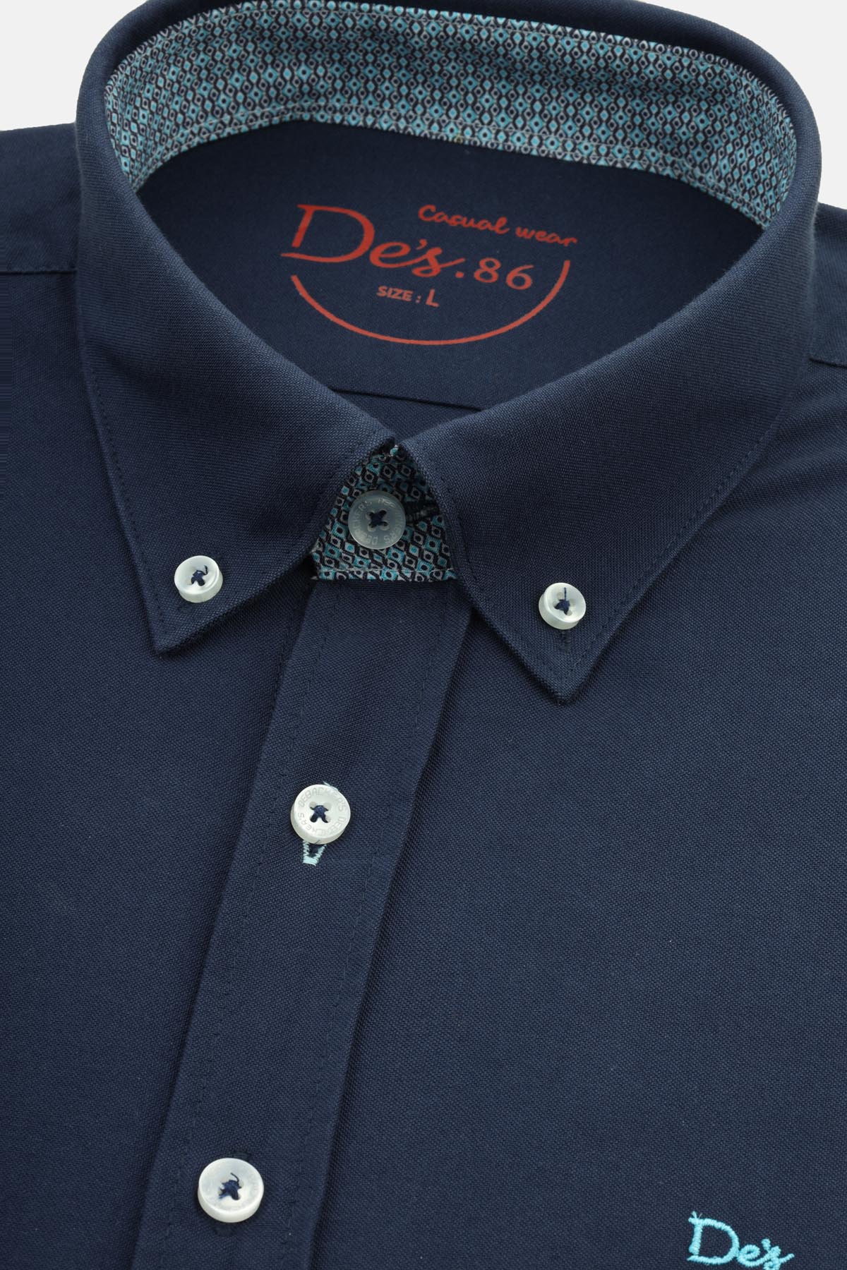Oxford Navy Casual Shirt - 2