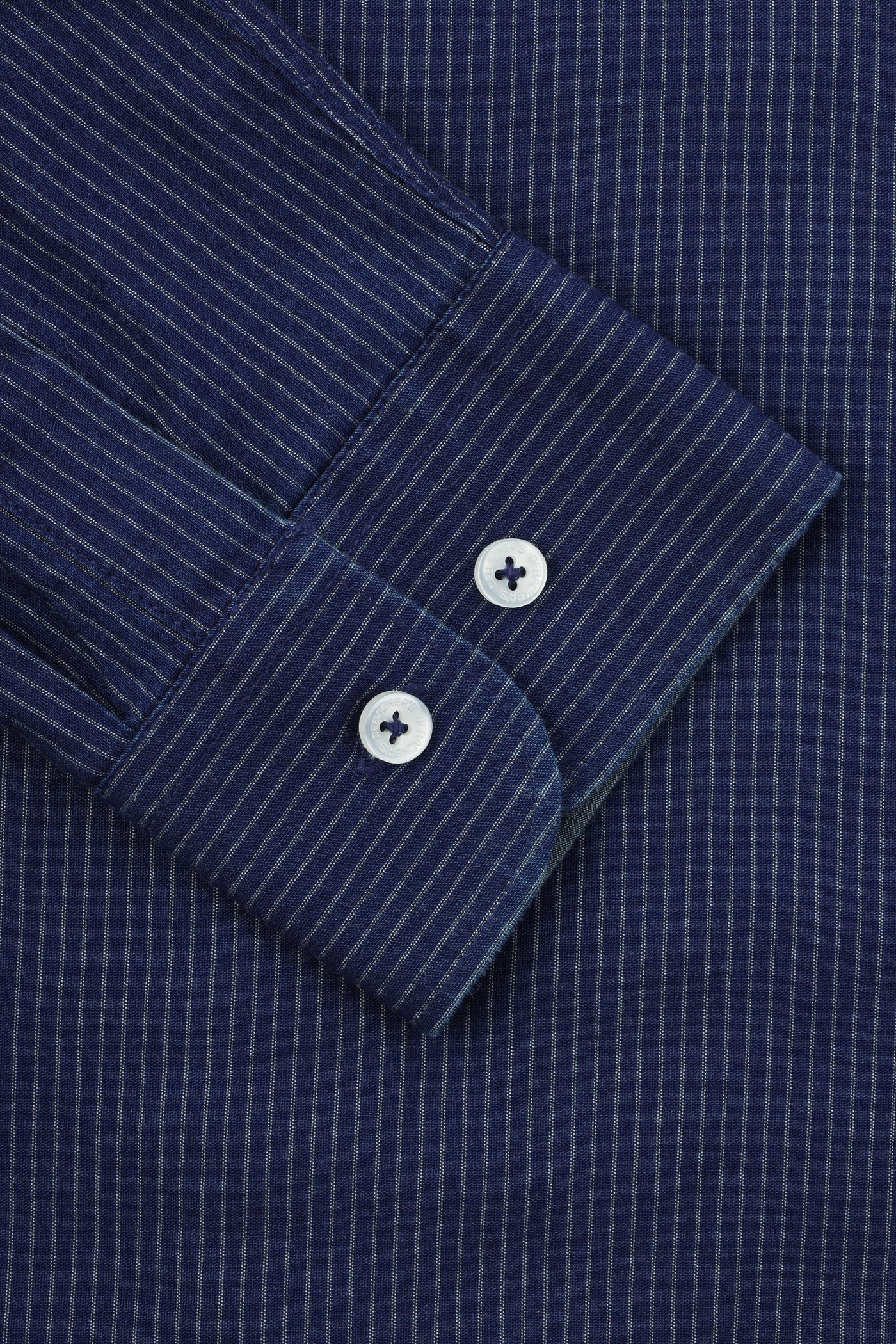 Striped Navy Cotton Casual Shirt