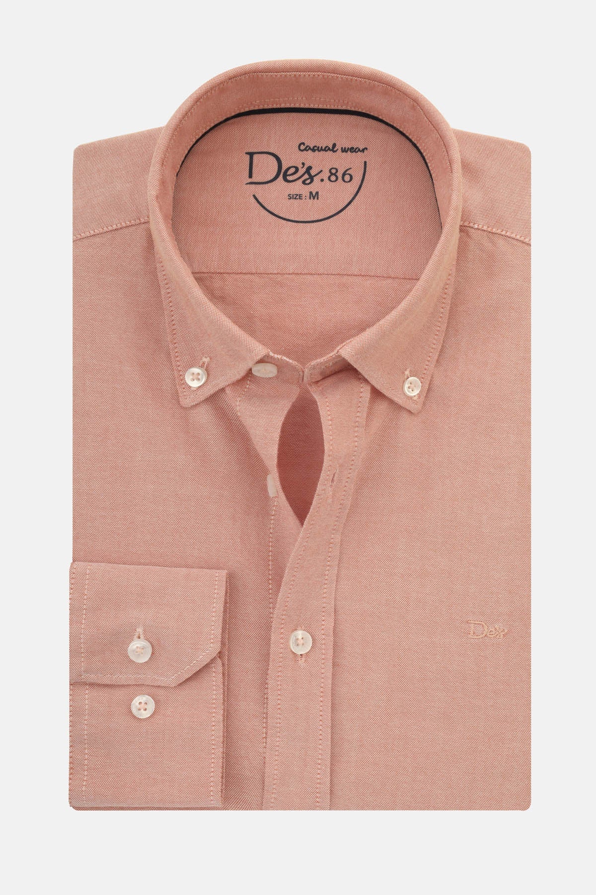 Rosy Brown Oxford Casual Shirt - 1