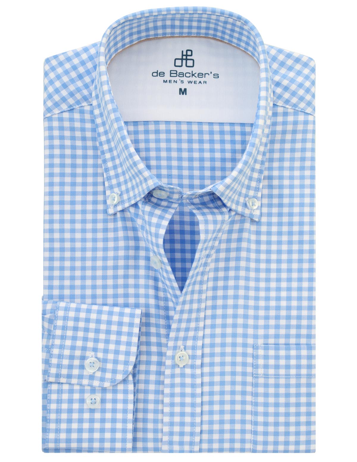Checked Light Blue Cotton Casual Shirt - 1