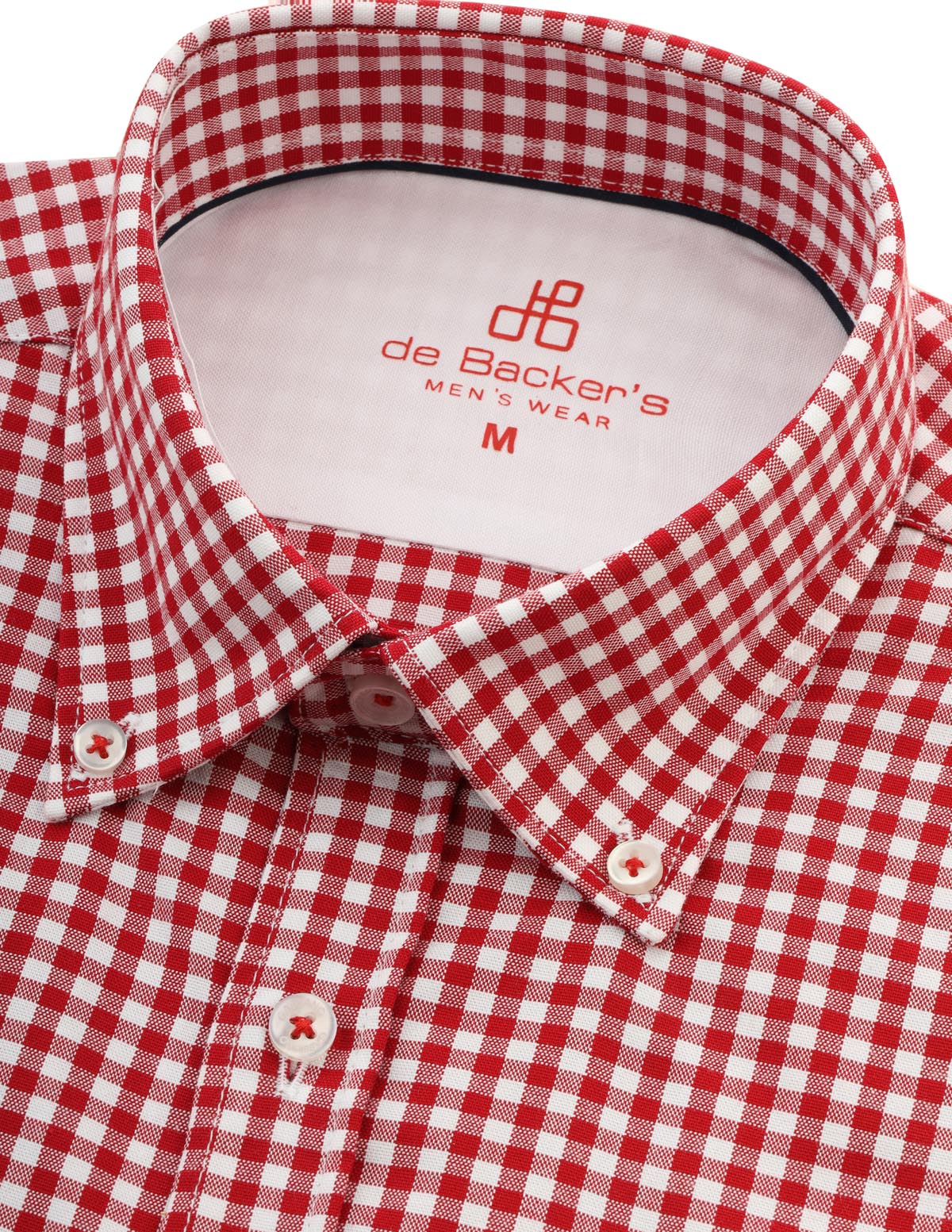 Checked Red Cotton Casual Shirt - 2