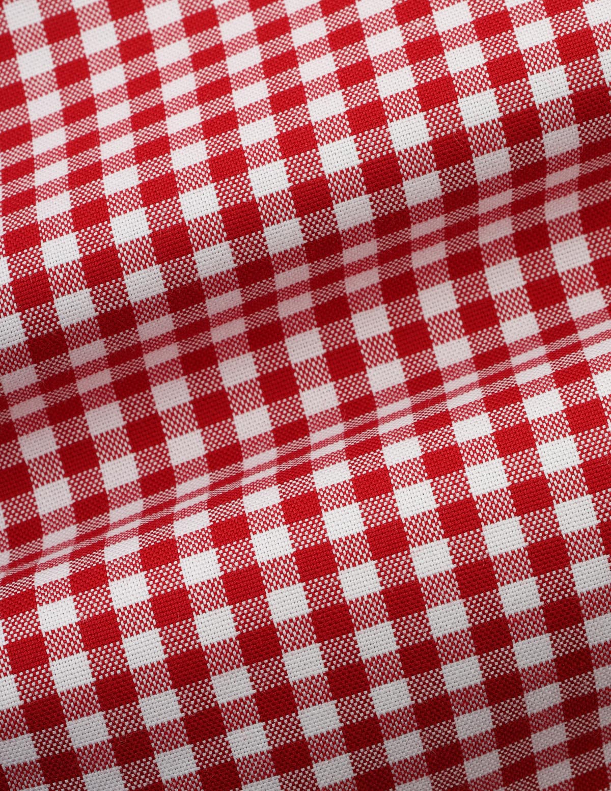 Checked Red Cotton Casual Shirt - 4