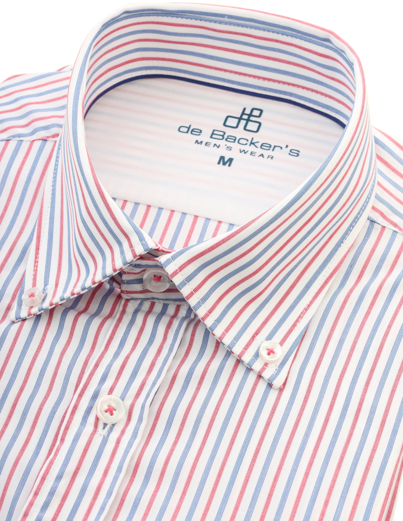 Striped White & Red Cotton Casual Shirt