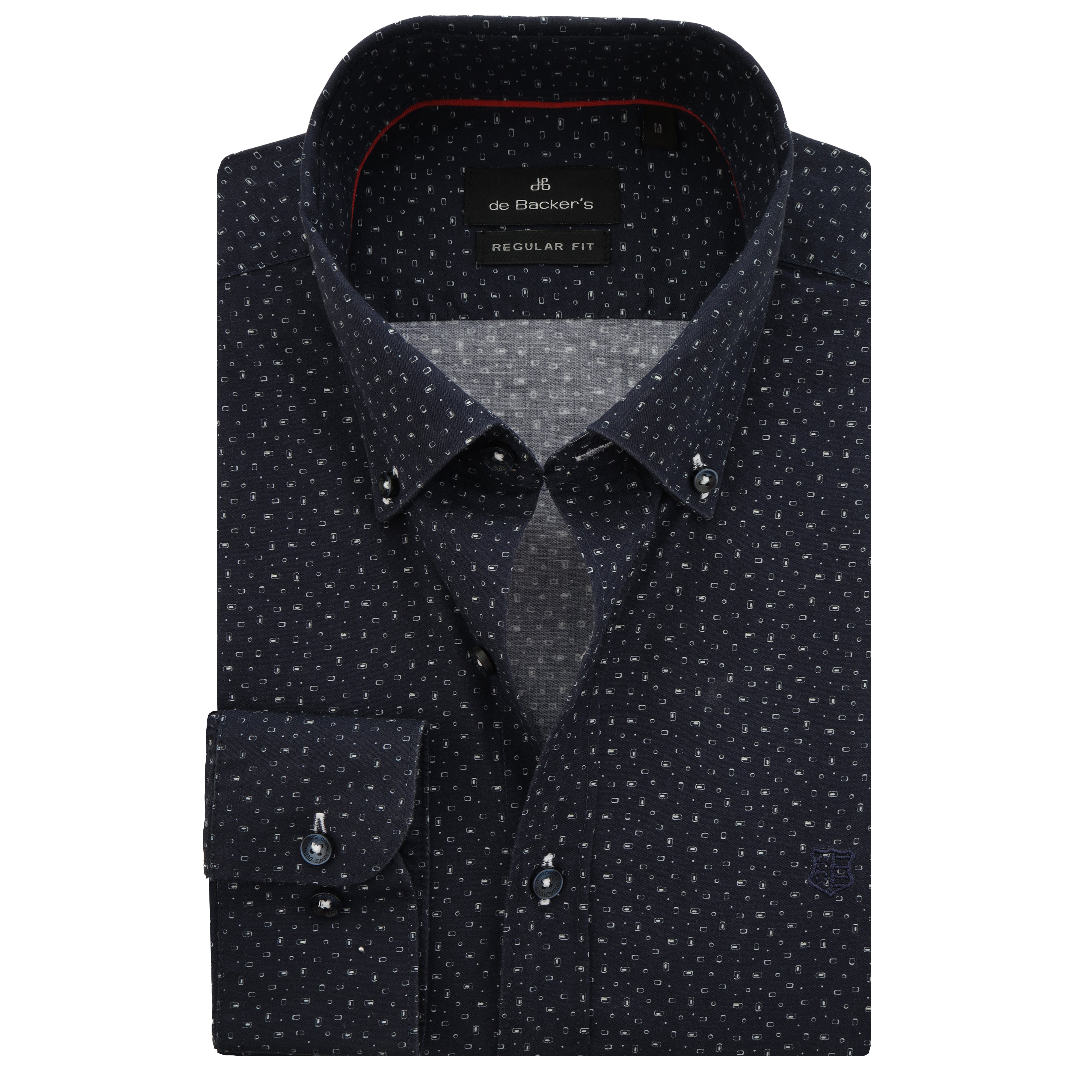 Printed Navy Casual Shirt - 1