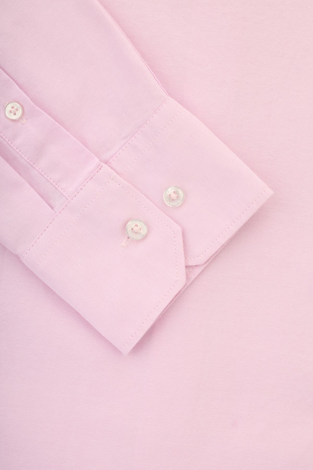 Solid Oxford Misty Rose Cotton Casual Shirt - 4