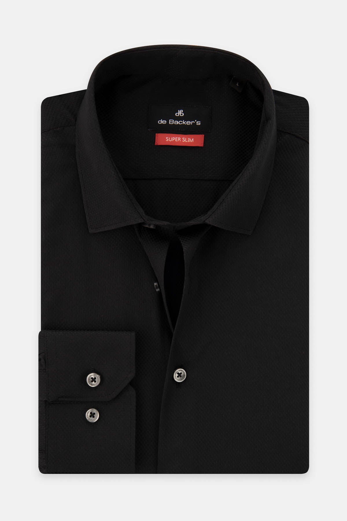 Jacquard Black Classic Shirt - 1