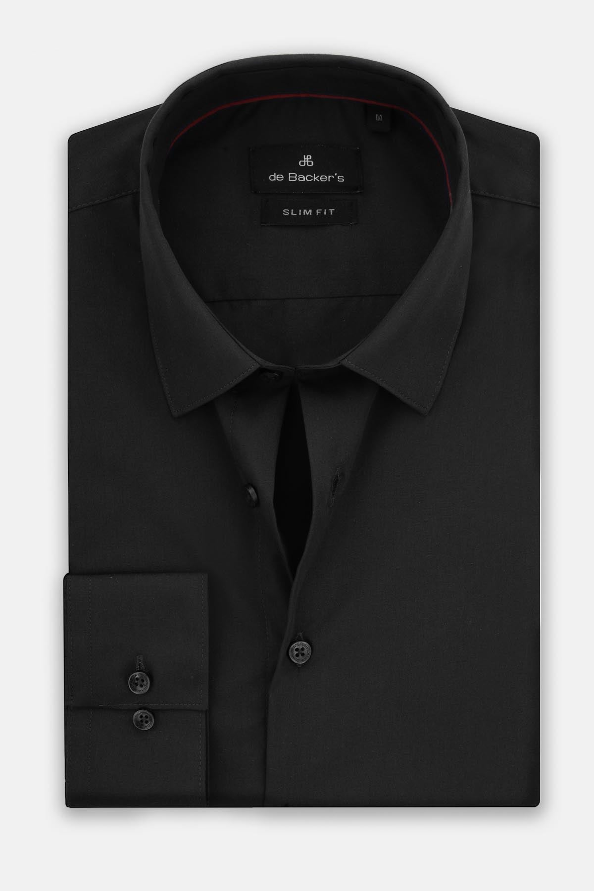 Dacron Solid Black Classic Shirt - 1