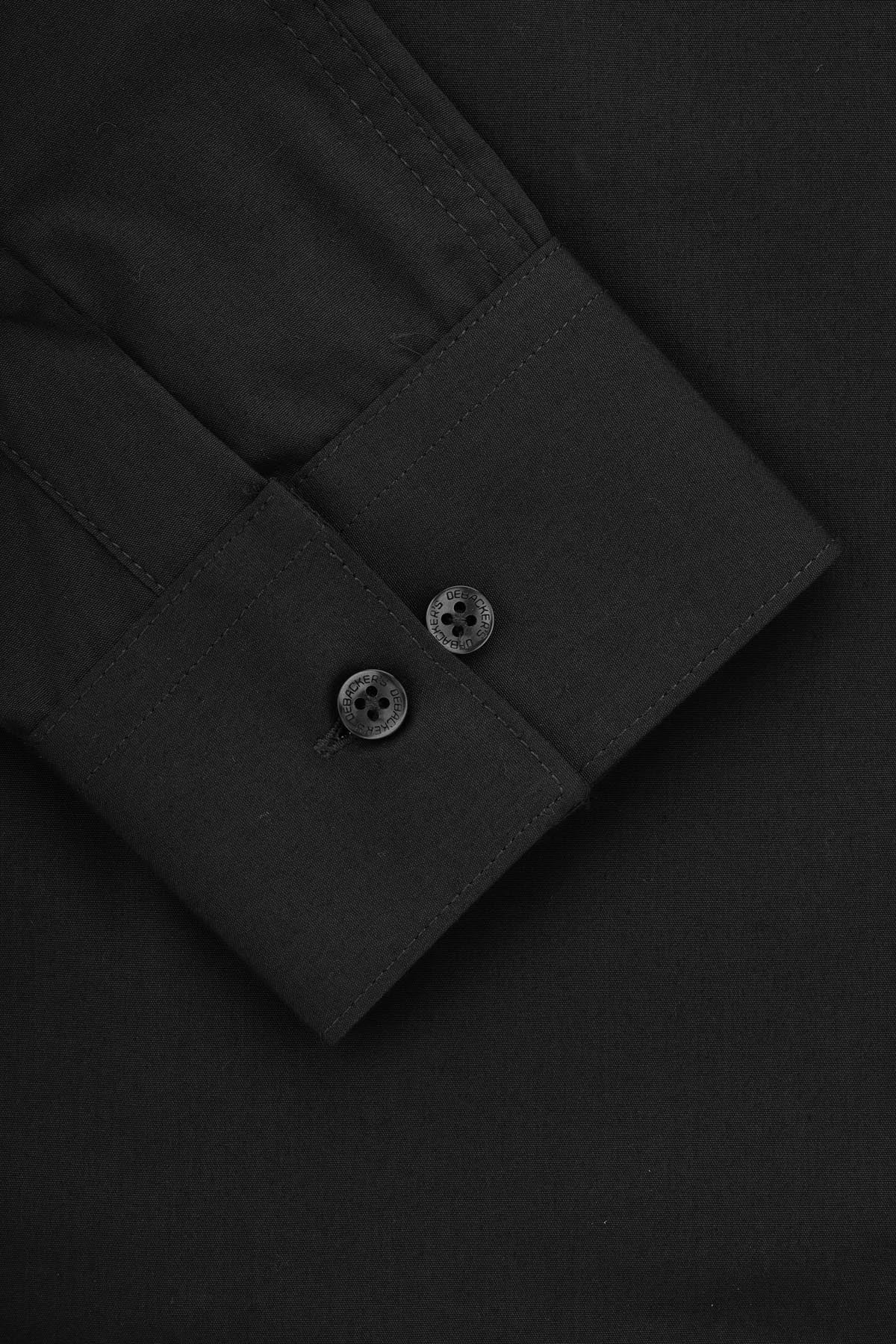Dacron Solid Black Classic Shirt - 3