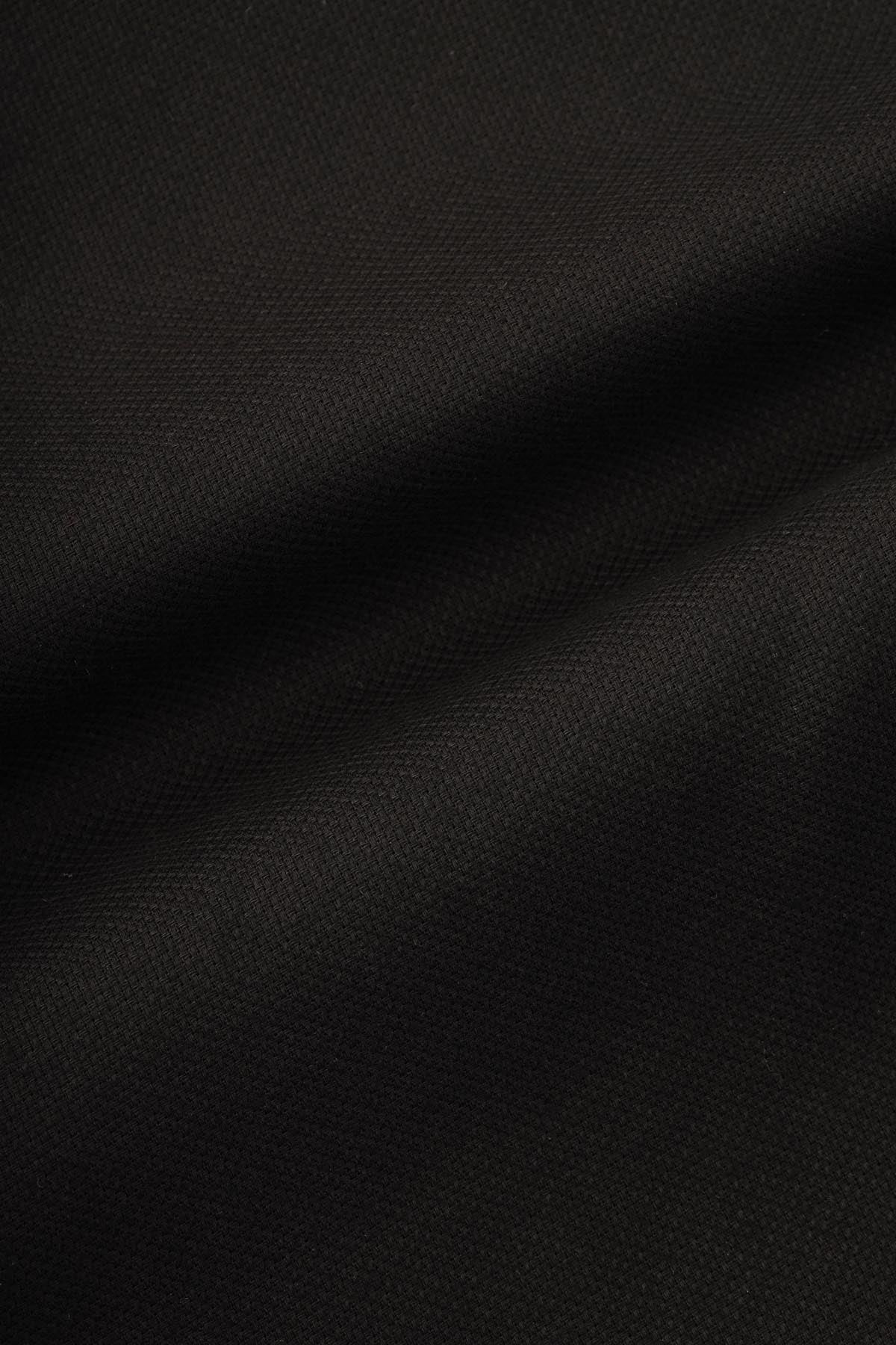 Pique Black Casual Shirt - 4