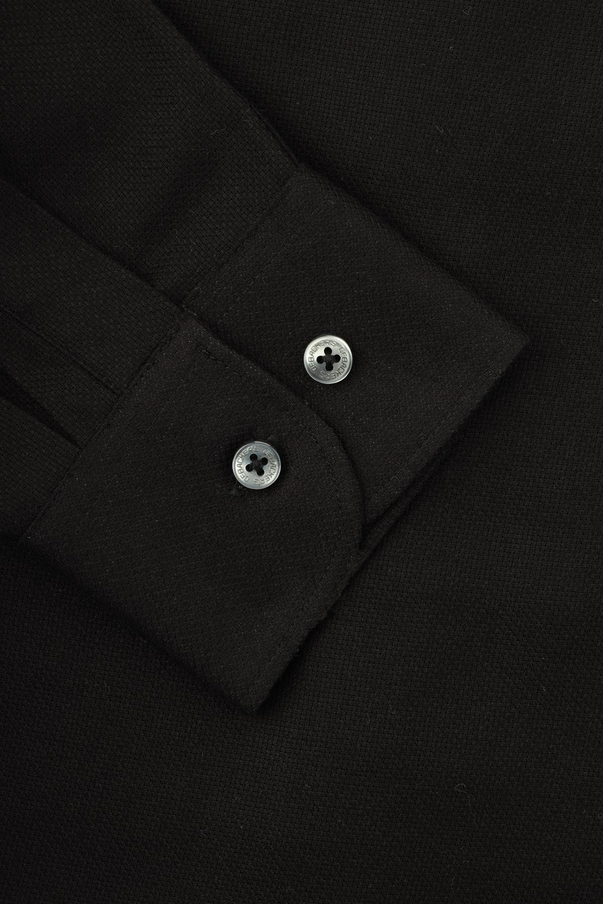 Pique Black Casual Shirt - 3