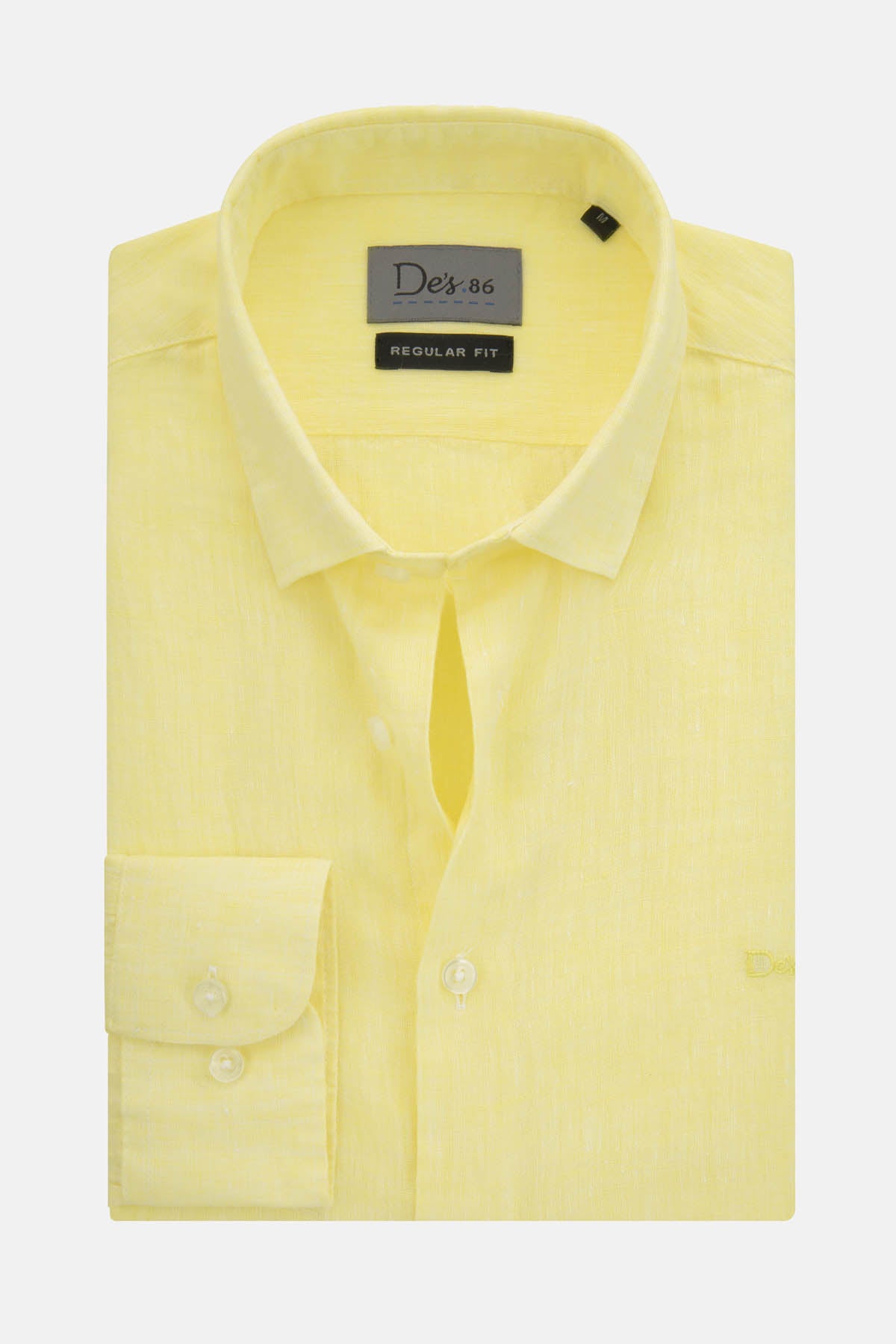 Linen Vanilla Yellow Casual Shirt - 1