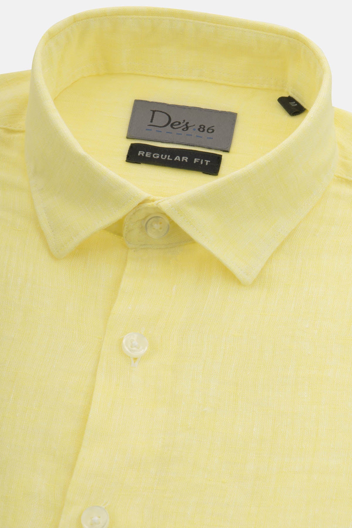 Linen Vanilla Yellow Casual Shirt - 2