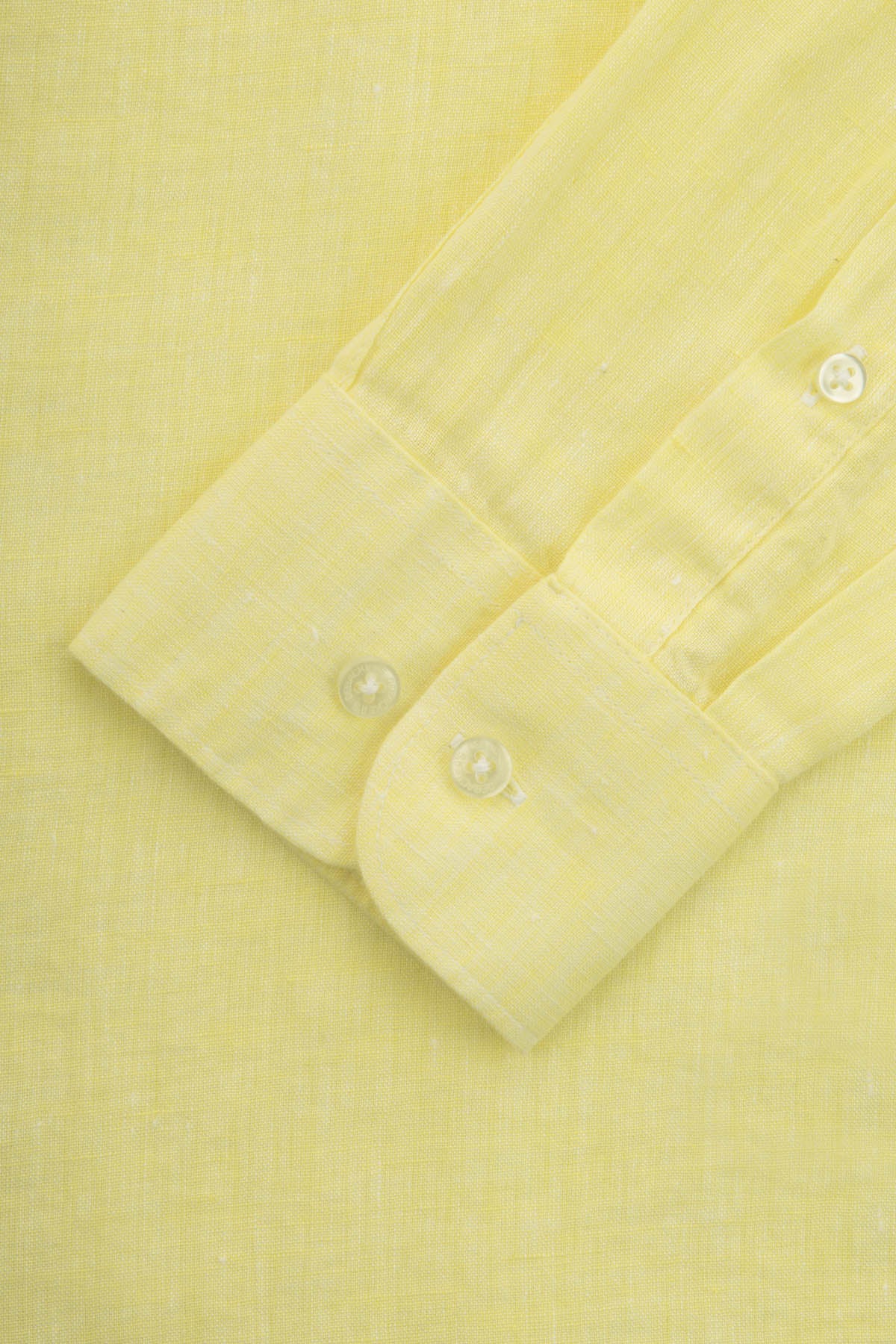 Linen Vanilla Yellow Casual Shirt - 3
