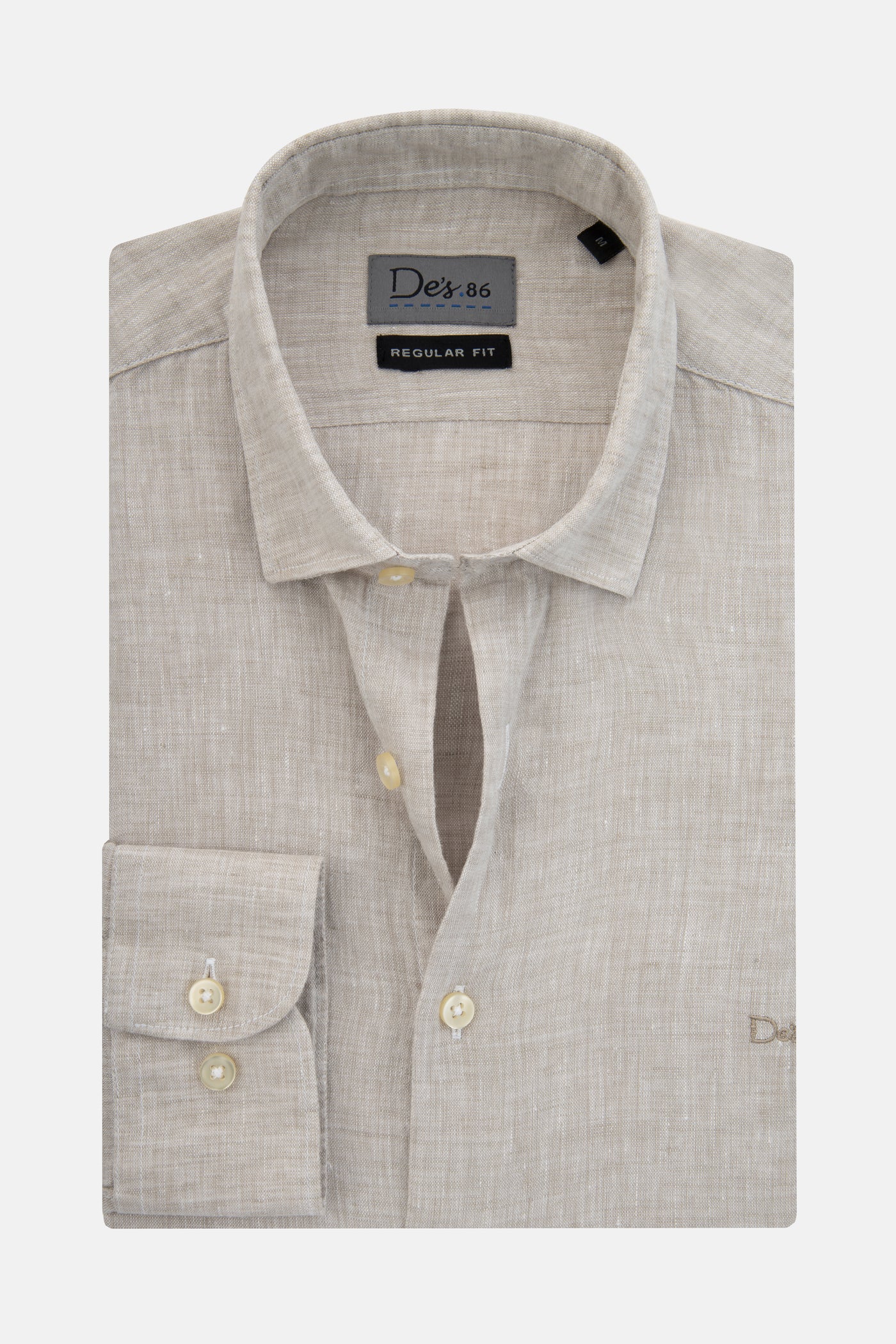 Linen Brownish Gray Casual Shirt