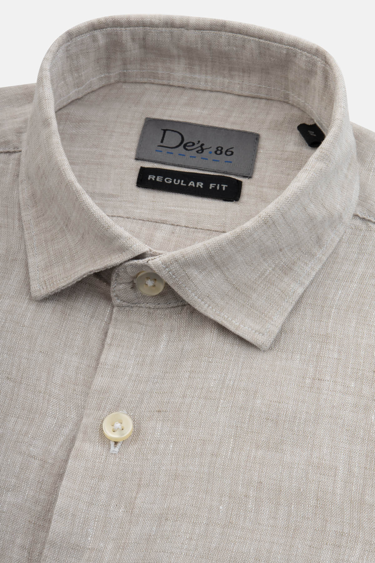 Linen Brownish Gray Casual Shirt - 2