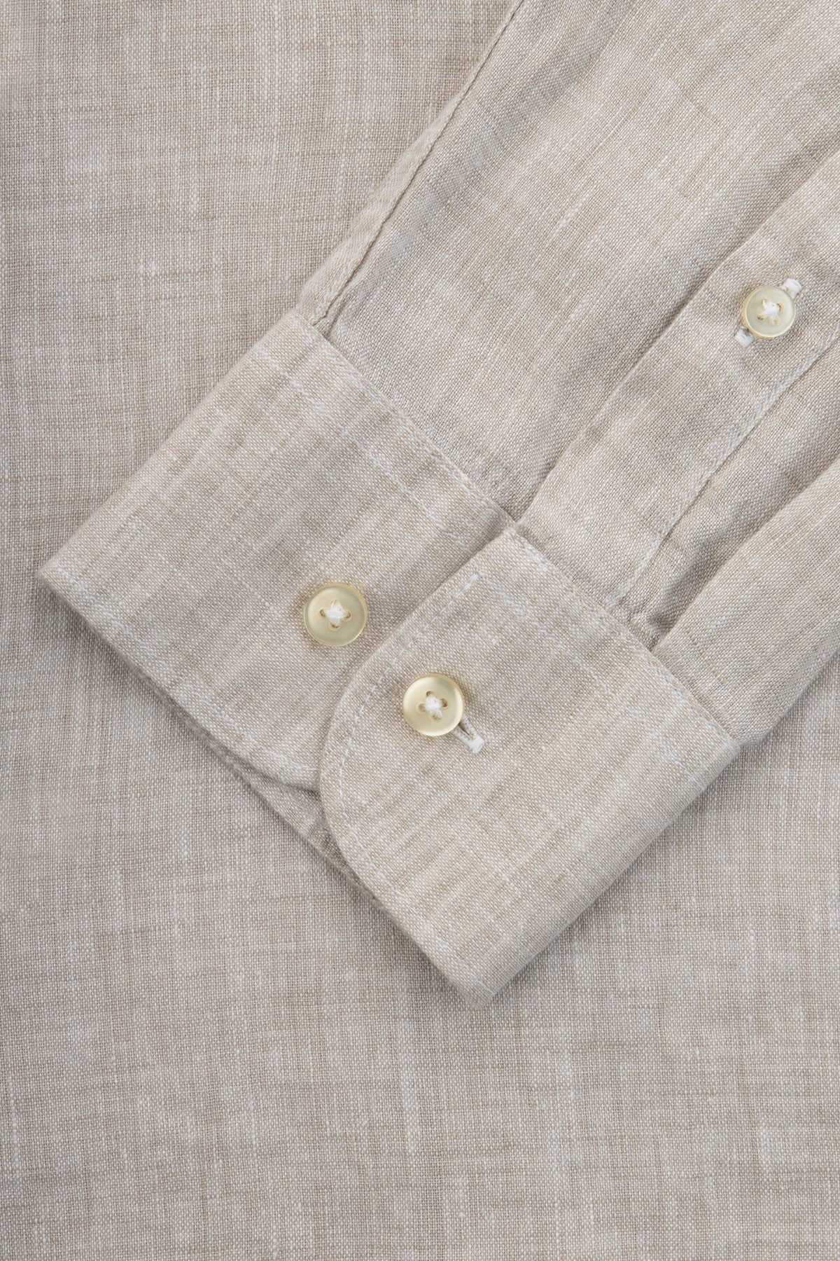 Linen Brownish Gray Casual Shirt - 3
