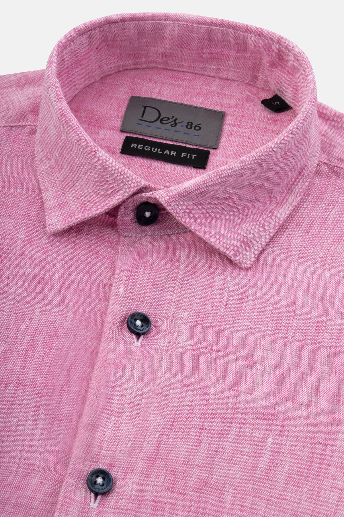 Linen Thulian Pink Casual Shirt - 2