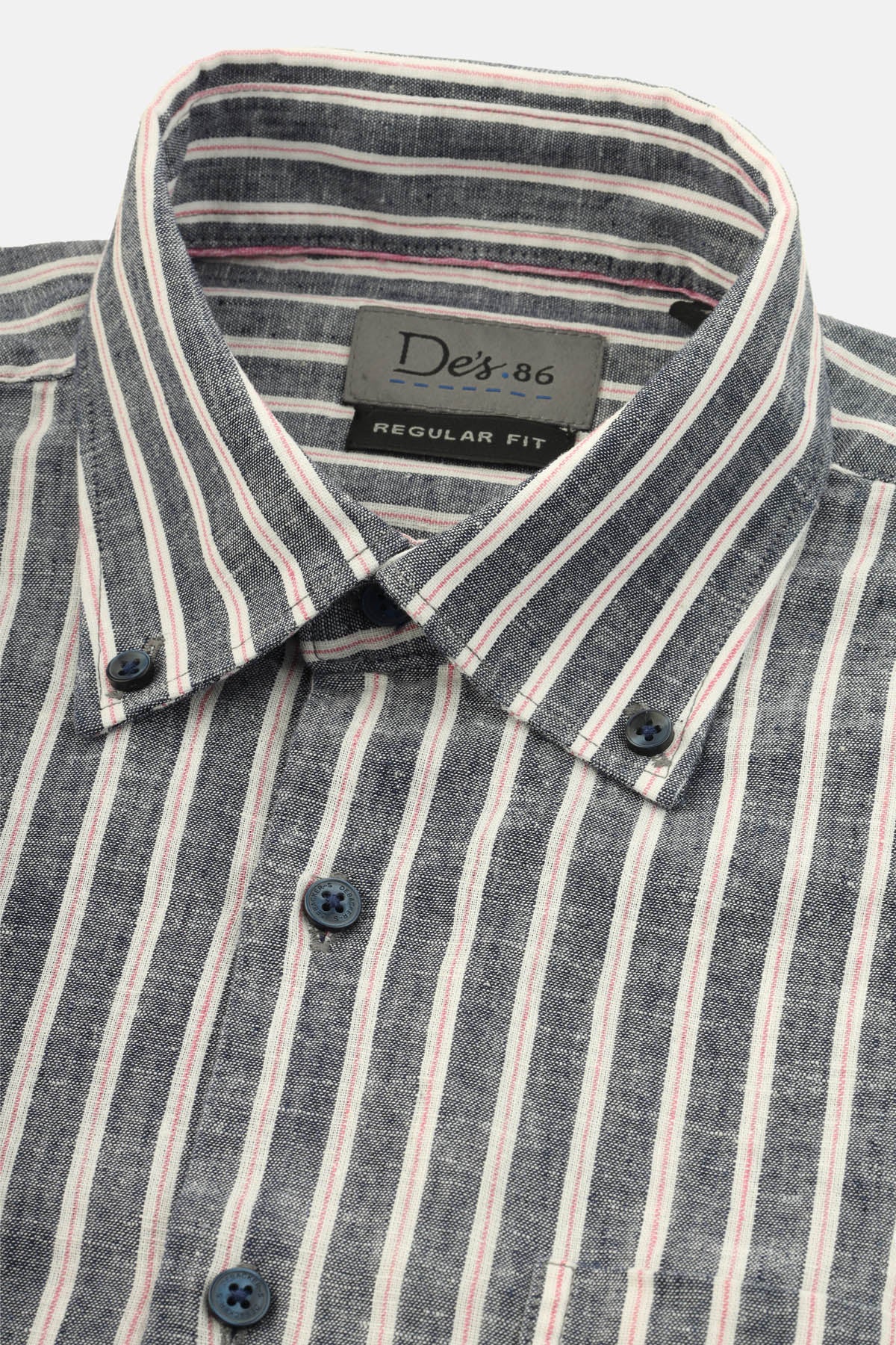 Striped Black & White Casual Shirt - 2