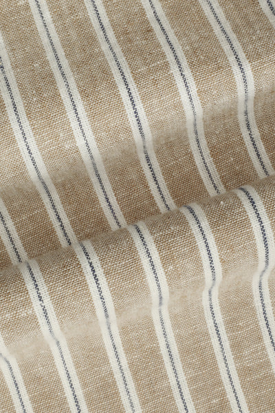 Striped Beige & White Casual Shirt