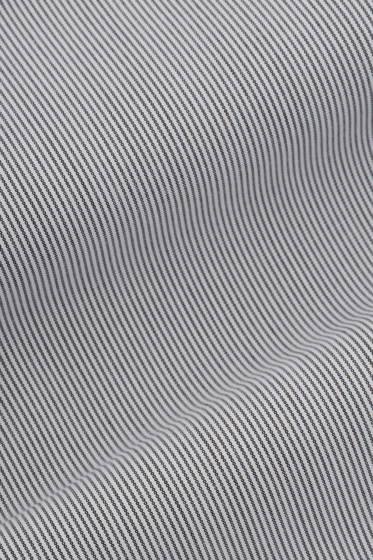 Striped Light Grey & White Bamboo Classic Shirt - 4