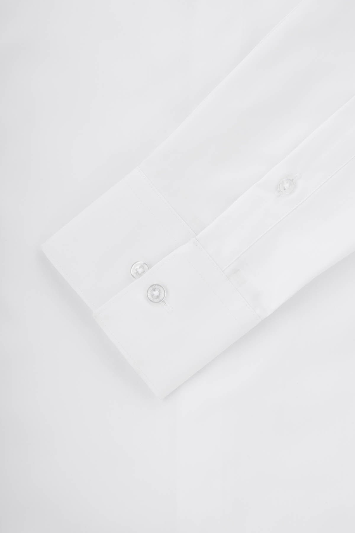 Solid White Platinum Bamboo Classic Shirt - 3
