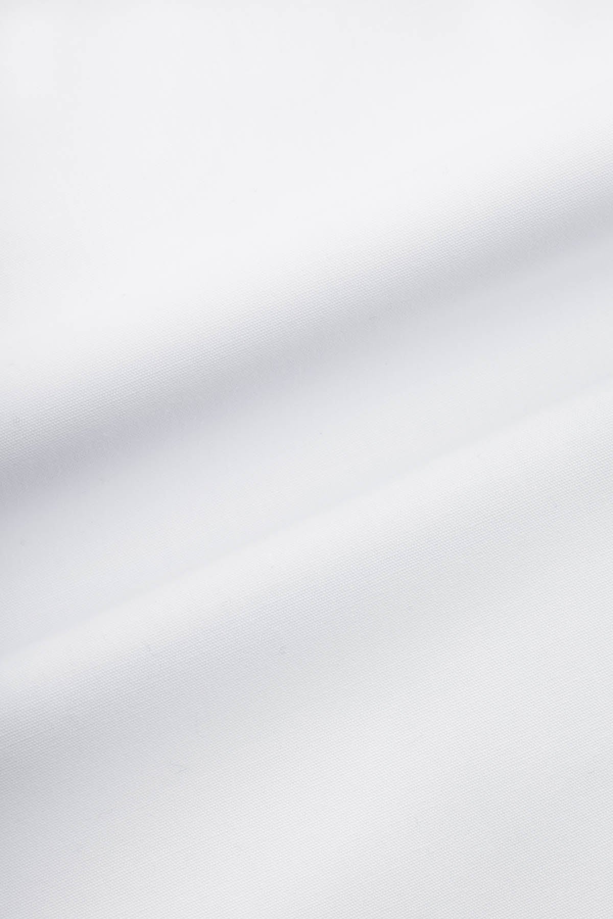 Solid White Slim Dacron Classic Shirt - 4