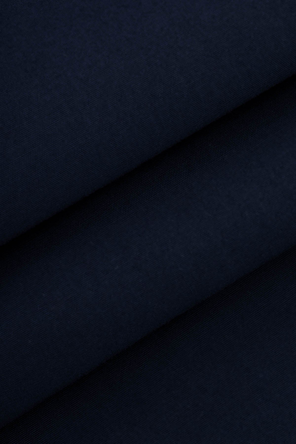 Solid Dark Navy Dacron Classic Shirt - 4