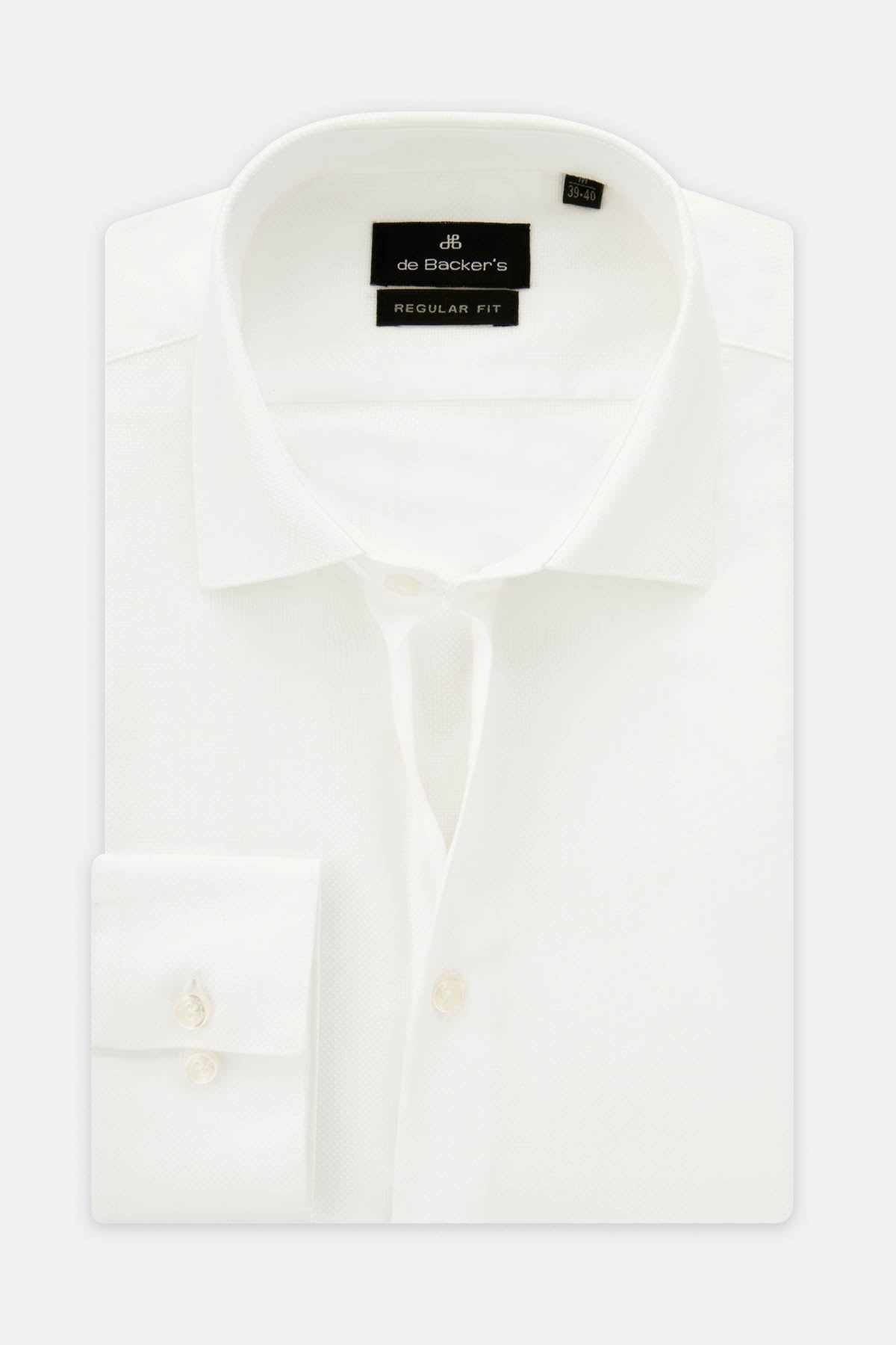 Jacquard White Classic Shirt - 1