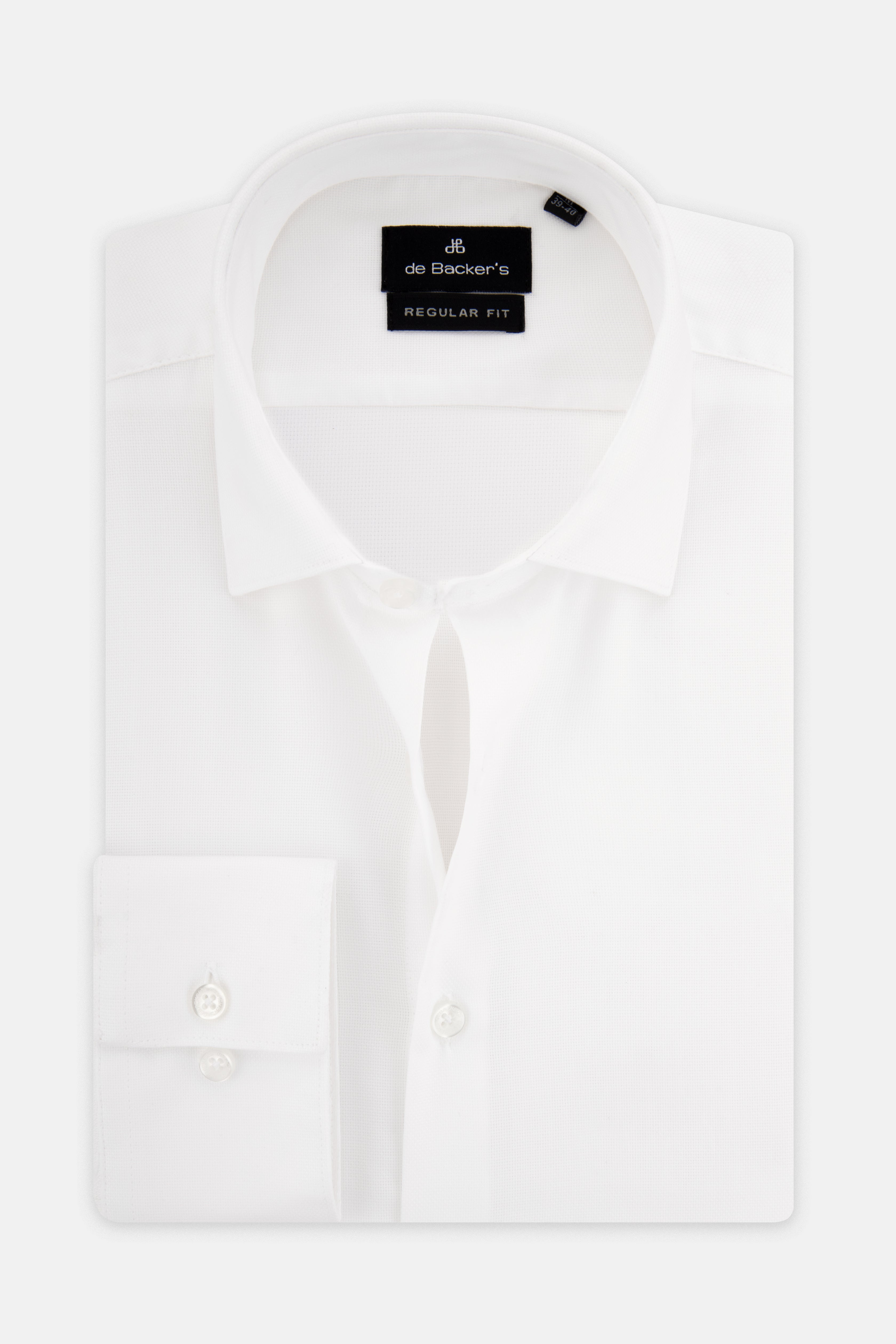 Jacquard White Classic Shirt - 1