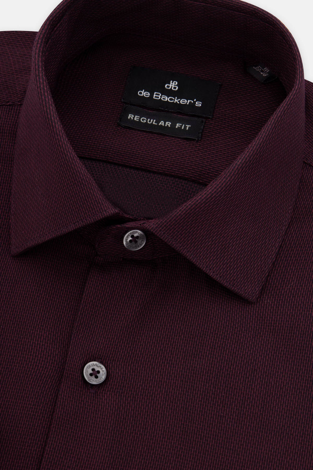 Jacquard Dark Red Classic Shirt - 2