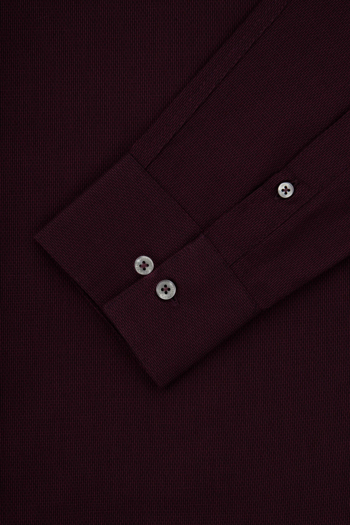 Jacquard Dark Red Classic Shirt - 3