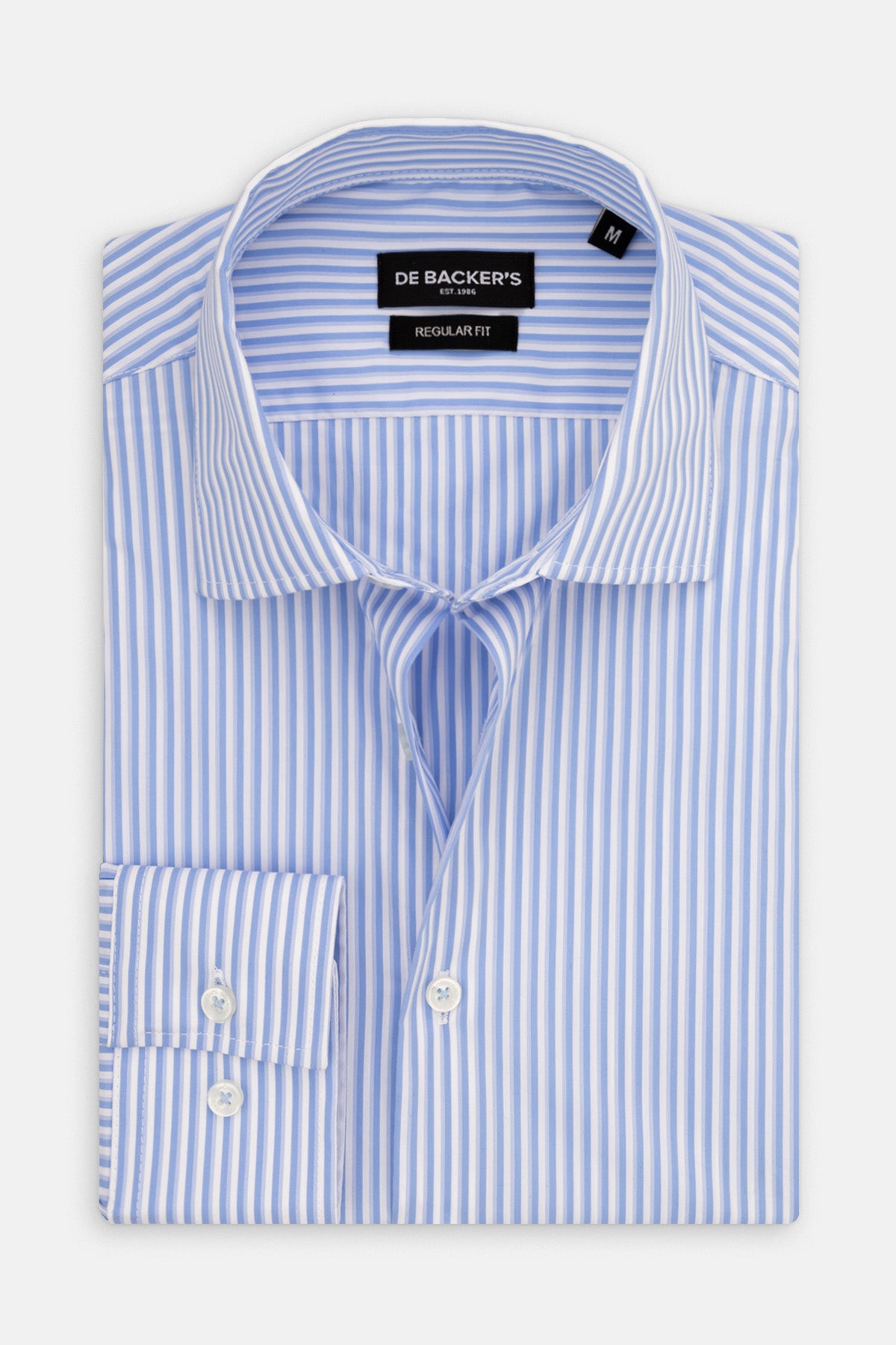 Stripped Light Blue & White Bamboo Classic Shirt - 1