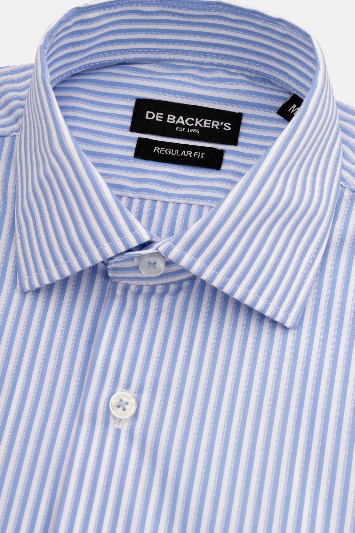 Stripped Light Blue & White Bamboo Classic Shirt - 2