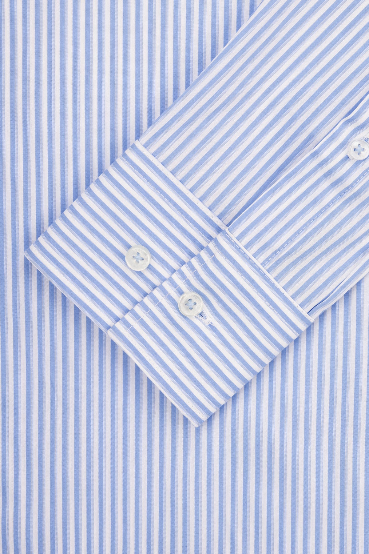 Stripped Light Blue & White Bamboo Classic Shirt - 3