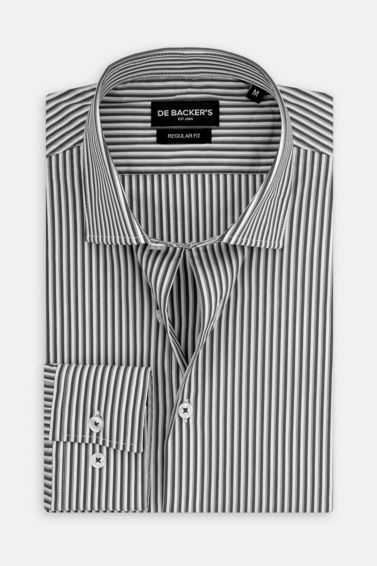 Striped Dark Liver & White Bamboo Classic Shirt - 1