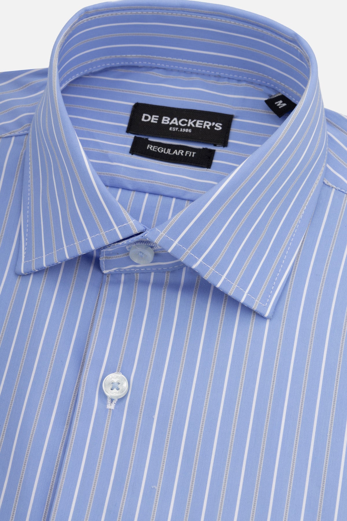 Striped White & Light Blue Classic Shirt