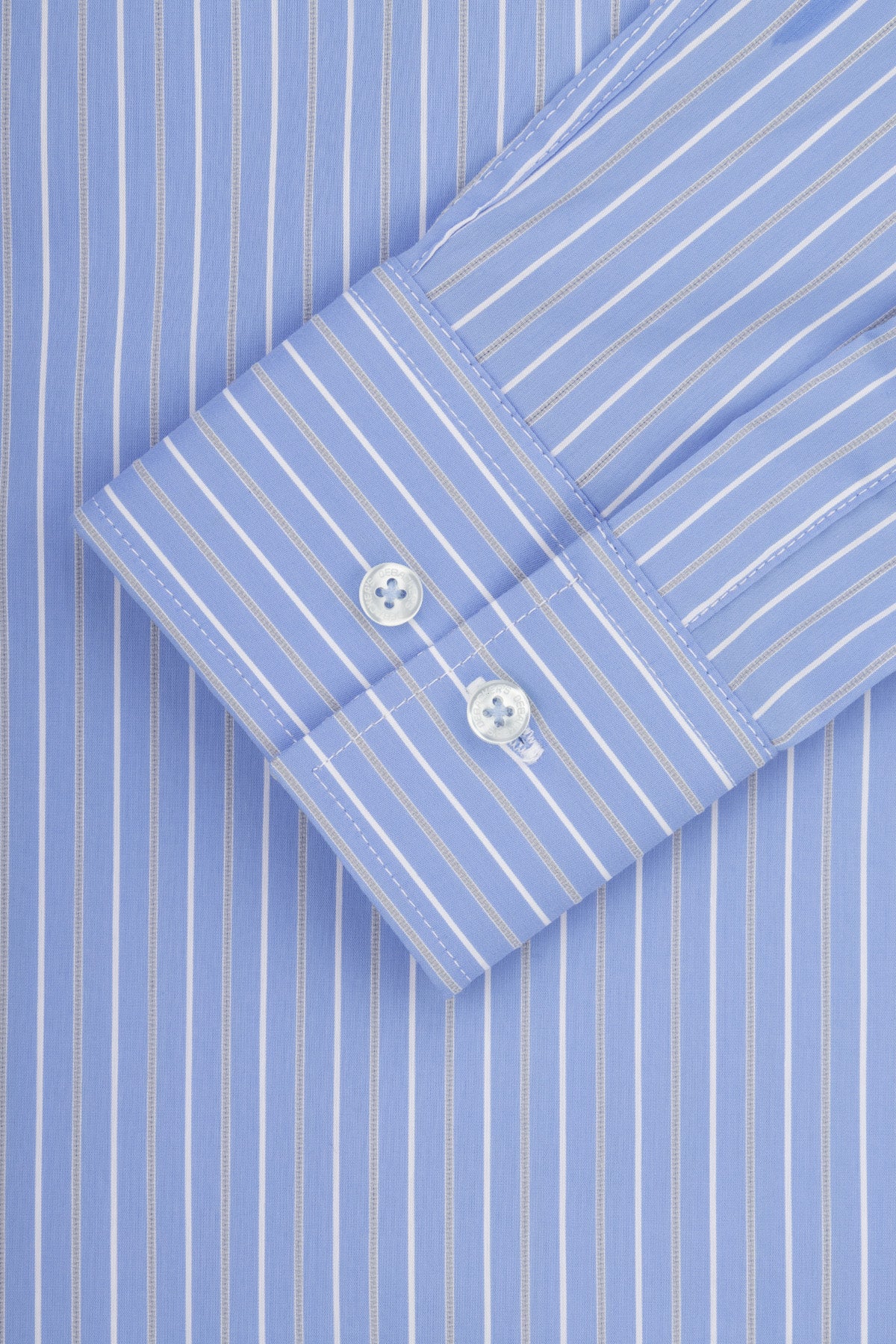 Striped White & Light Blue Classic Shirt