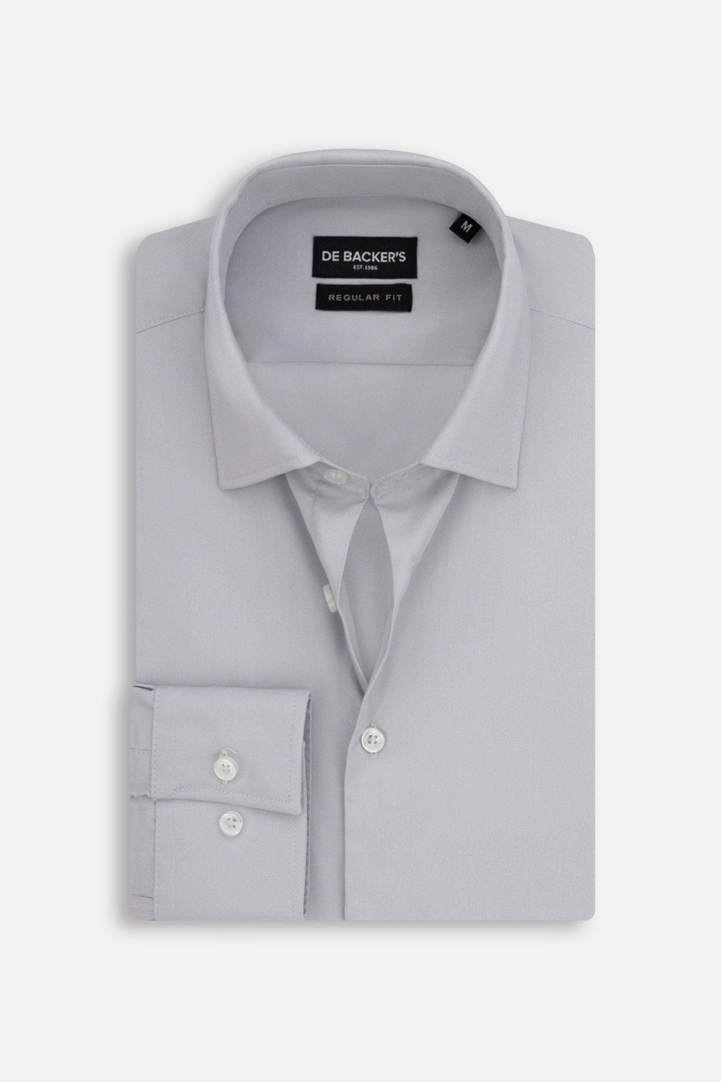 Solid Light Gray Dacron Classic Shirt