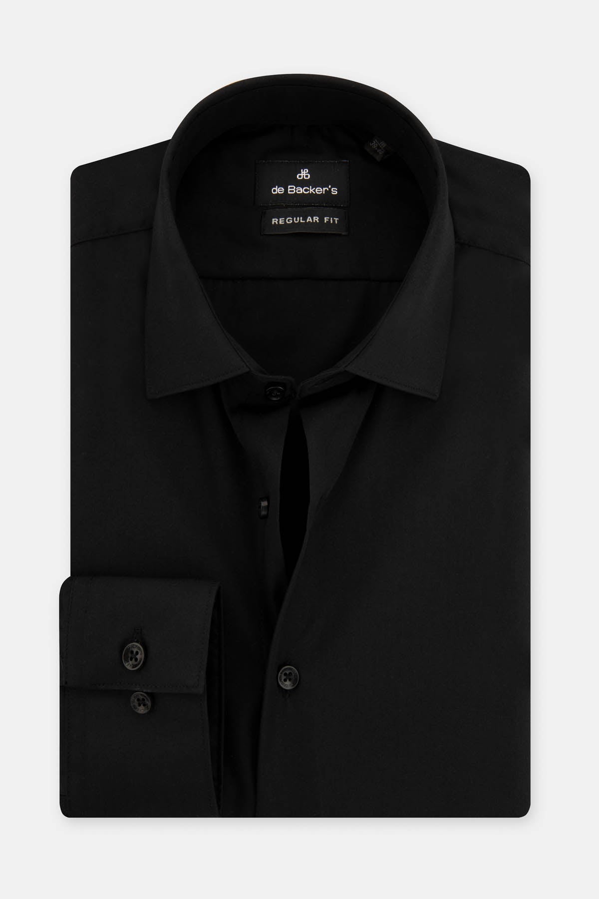 Solid Black Dacron Classic Shirt - 1