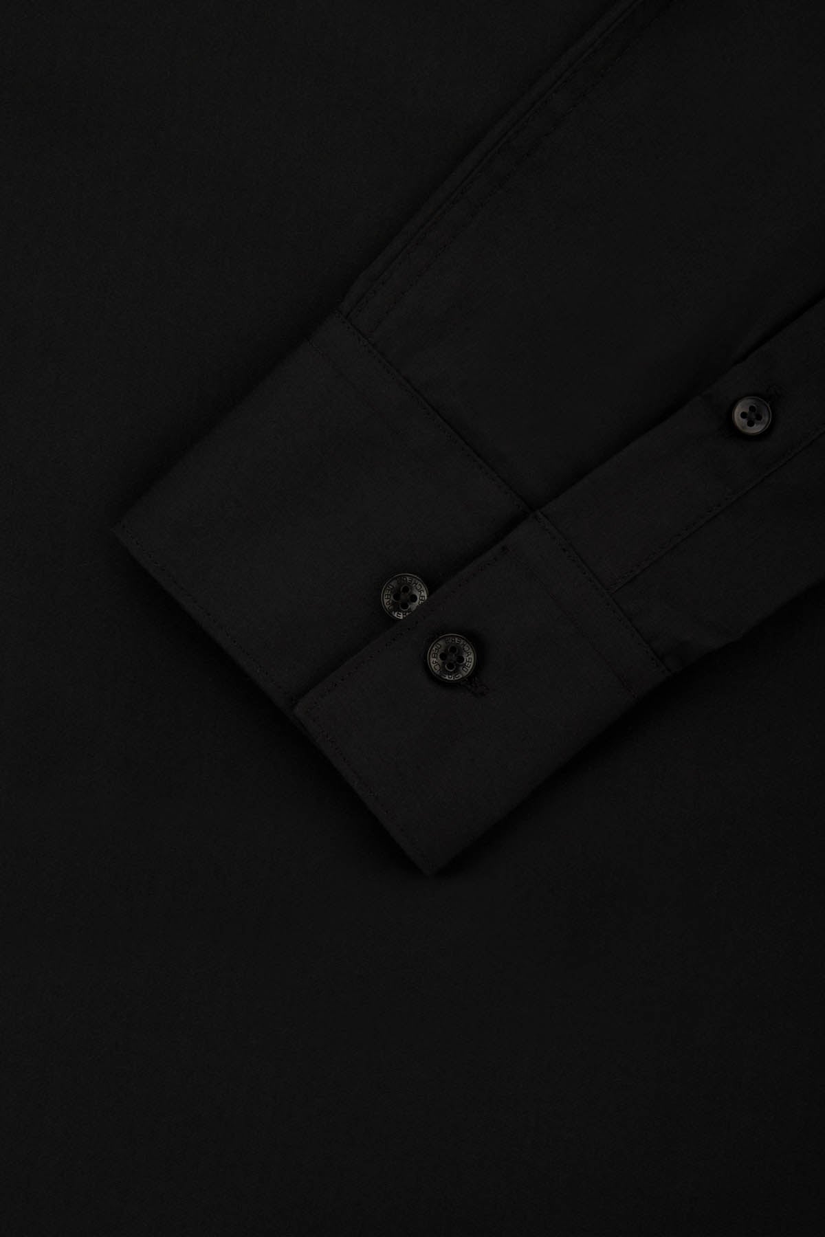 Solid Black Dacron Classic Shirt - 3