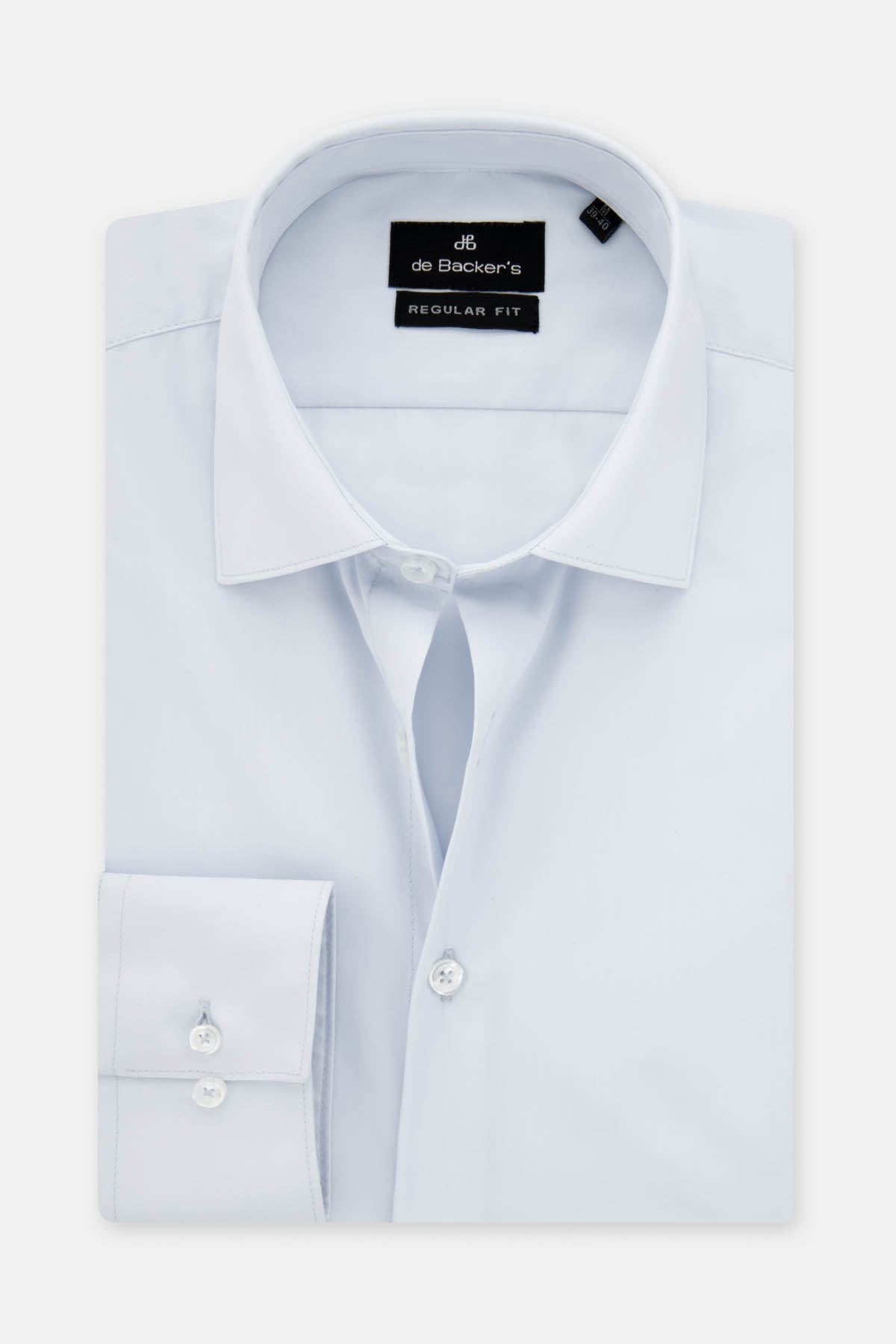 Solid Light-Blue Dacron Classic Shirt - 1