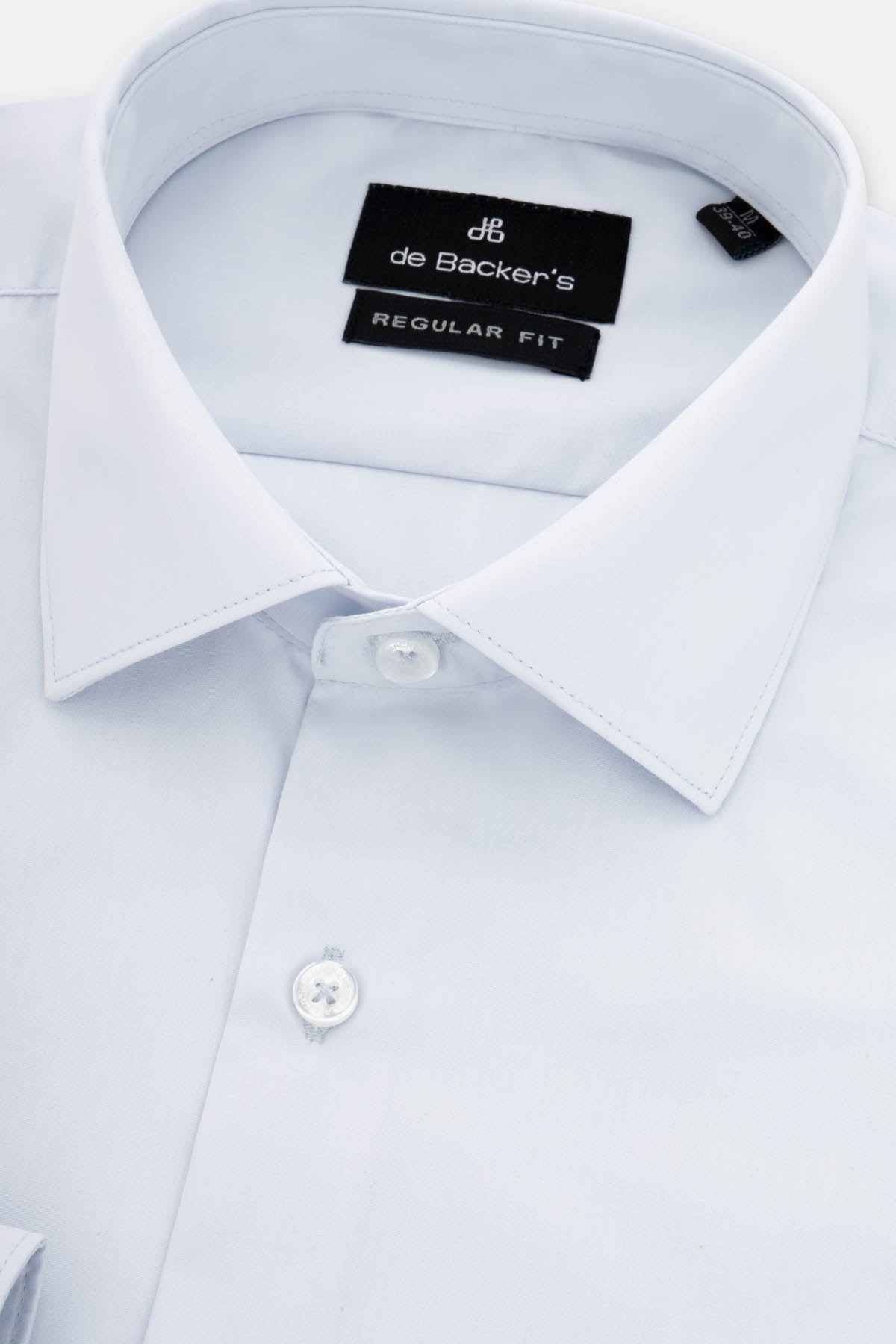 Solid Light-Blue Dacron Classic Shirt - 2