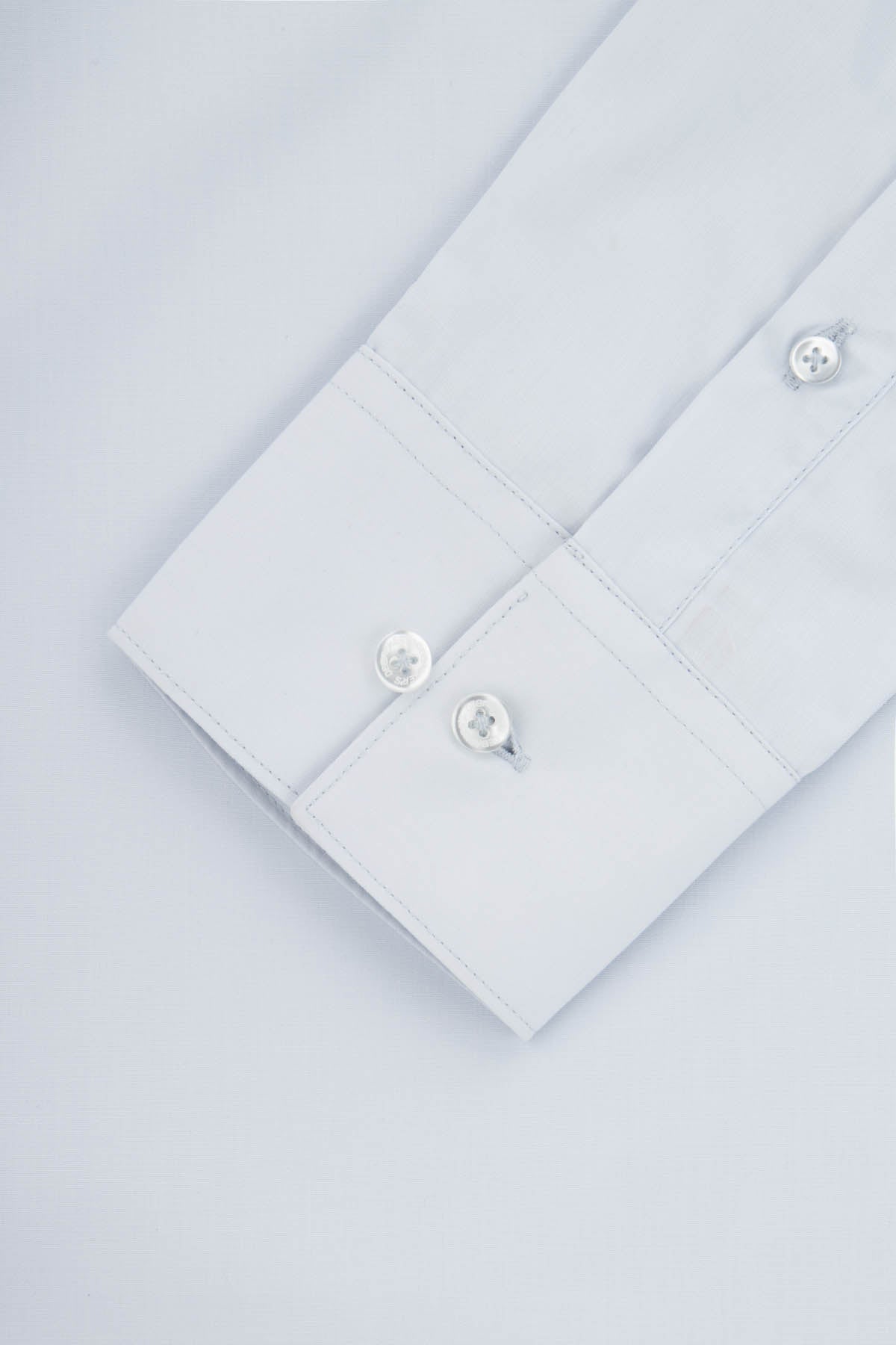 Solid Light-Blue Dacron Classic Shirt - 3